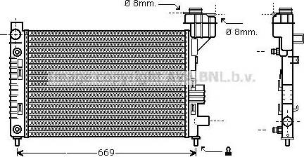 Ava Quality Cooling MS 2248 - Радіатор, охолодження двигуна autozip.com.ua