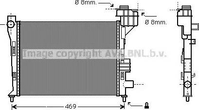 Ava Quality Cooling MS 2247 - Радіатор, охолодження двигуна autozip.com.ua