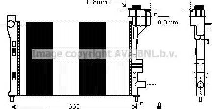 Ava Quality Cooling MS2254 - Радіатор, охолодження двигуна autozip.com.ua