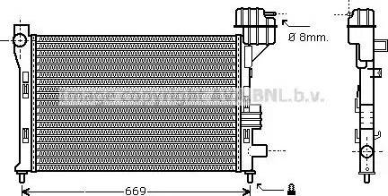 Ava Quality Cooling MS2253 - Радіатор, охолодження двигуна autozip.com.ua