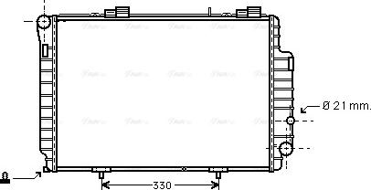 Ava Quality Cooling MS 2263 - Радіатор, охолодження двигуна autozip.com.ua