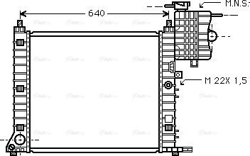 Ava Quality Cooling MS 2213 - Радіатор, охолодження двигуна autozip.com.ua