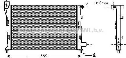 Ava Quality Cooling MSA2281 - Радіатор, охолодження двигуна autozip.com.ua