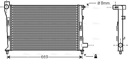 Ava Quality Cooling MS 2281 - Радіатор, охолодження двигуна autozip.com.ua