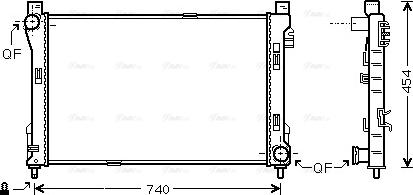 Ava Quality Cooling MS 2288 - Радіатор, охолодження двигуна autozip.com.ua