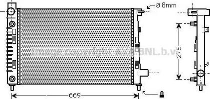 Ava Quality Cooling MS 2282 - Радіатор, охолодження двигуна autozip.com.ua