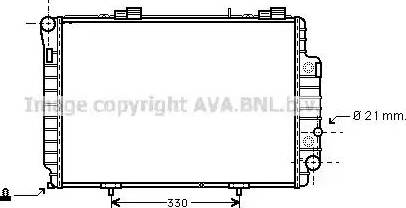 Ava Quality Cooling MS 2230 - Радіатор, охолодження двигуна autozip.com.ua