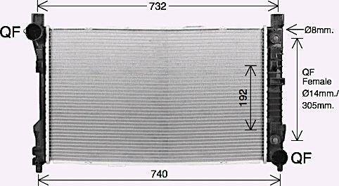 Ava Quality Cooling MS2727 - Радіатор, охолодження двигуна autozip.com.ua