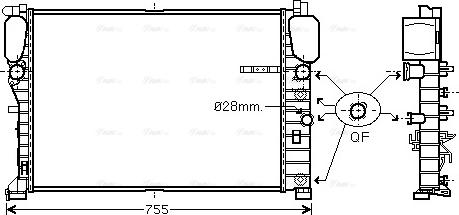 Ava Quality Cooling MSA2459 - Радіатор, охолодження двигуна autozip.com.ua