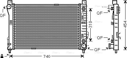 Ava Quality Cooling MSA2464 - Радіатор, охолодження двигуна autozip.com.ua