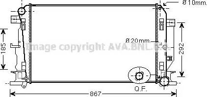 Ava Quality Cooling MSA2402 - Радіатор, охолодження двигуна autozip.com.ua