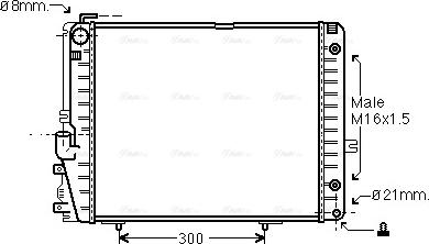 Ava Quality Cooling MSA2072 - Радіатор, охолодження двигуна autozip.com.ua