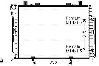 Ava Quality Cooling MSA2144 - Радіатор, охолодження двигуна autozip.com.ua