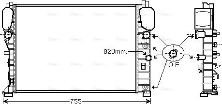 Ava Quality Cooling MSA2394 - Радіатор, охолодження двигуна autozip.com.ua