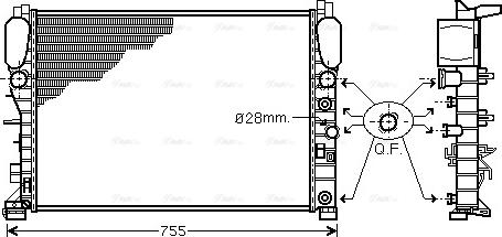 Ava Quality Cooling MSA2341 - Радіатор, охолодження двигуна autozip.com.ua