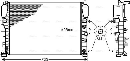 Ava Quality Cooling MSA2342 - Радіатор, охолодження двигуна autozip.com.ua