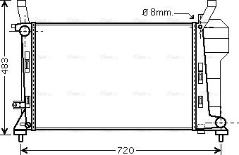 Ava Quality Cooling MSA2363 - Радіатор, охолодження двигуна autozip.com.ua