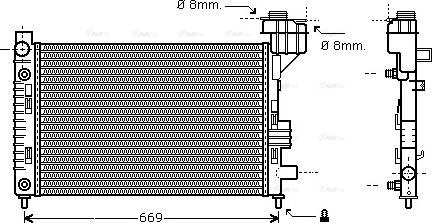 Ava Quality Cooling MSA2248 - Радіатор, охолодження двигуна autozip.com.ua