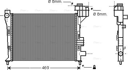 Ava Quality Cooling MSA2247 - Радіатор, охолодження двигуна autozip.com.ua