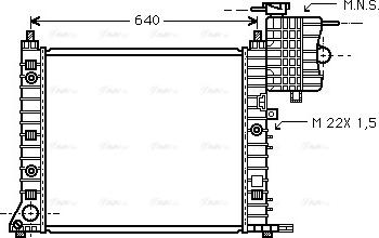 Ava Quality Cooling MSA2216 - Радіатор, охолодження двигуна autozip.com.ua