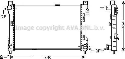 Ava Quality Cooling MSA2288 - Радіатор, охолодження двигуна autozip.com.ua