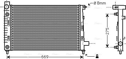 Ava Quality Cooling MSA2282 - Радіатор, охолодження двигуна autozip.com.ua