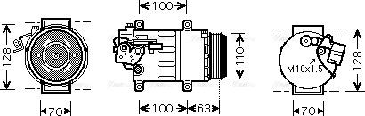 Ava Quality Cooling MSAK434 - Компресор, кондиціонер autozip.com.ua