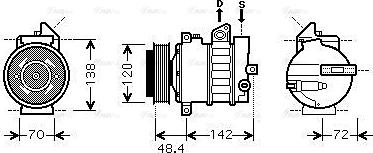 Ava Quality Cooling MSAK437 - Компресор, кондиціонер autozip.com.ua