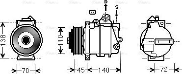 Ava Quality Cooling MSAK568 - Компресор, кондиціонер autozip.com.ua