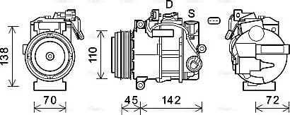 Ava Quality Cooling MSK697 - Компресор, кондиціонер autozip.com.ua