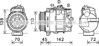 Ava Quality Cooling MSAK614 - Компресор, кондиціонер autozip.com.ua