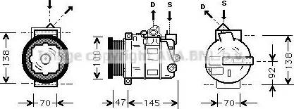 Ava Quality Cooling MSAK390 - Компресор, кондиціонер autozip.com.ua