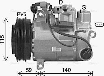 Ava Quality Cooling MSAK759 - Компресор, кондиціонер autozip.com.ua