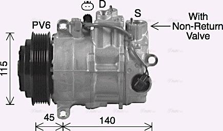 Ava Quality Cooling MSAK755 - Компресор, кондиціонер autozip.com.ua