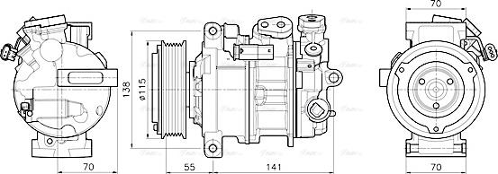 Ava Quality Cooling MSAK786 - Компресор, кондиціонер autozip.com.ua