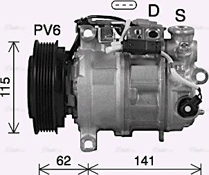 Ava Quality Cooling MSAK737 - Компресор, кондиціонер autozip.com.ua