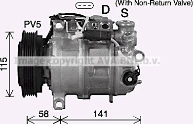 Ava Quality Cooling MSK772 - Компресор, кондиціонер autozip.com.ua