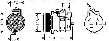 Ava Quality Cooling MS K401 - Компресор, кондиціонер autozip.com.ua