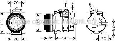 Ava Quality Cooling MS K439 - Компресор, кондиціонер autozip.com.ua