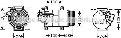 Ava Quality Cooling MS K434 - Компресор, кондиціонер autozip.com.ua