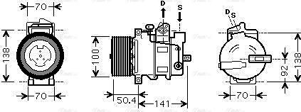 Ava Quality Cooling MS K431 - Компресор, кондиціонер autozip.com.ua