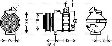 Ava Quality Cooling MS K437 - Компресор, кондиціонер autozip.com.ua