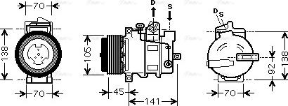 Ava Quality Cooling MS K429 - Компресор, кондиціонер autozip.com.ua