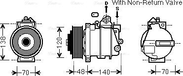 Ava Quality Cooling MSK565 - Компресор, кондиціонер autozip.com.ua