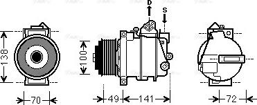 Ava Quality Cooling MSK560 - Компресор, кондиціонер autozip.com.ua