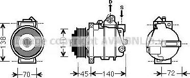 Ava Quality Cooling MSK561 - Компресор, кондиціонер autozip.com.ua