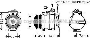 Ava Quality Cooling MSK568 - Компресор, кондиціонер autozip.com.ua