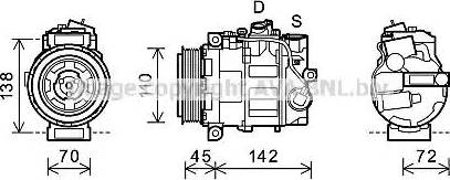 Ava Quality Cooling MSK585 - Компресор, кондиціонер autozip.com.ua