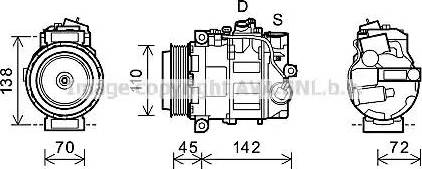 Ava Quality Cooling MSK580 - Компресор, кондиціонер autozip.com.ua