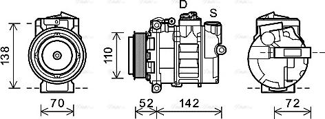 Ava Quality Cooling MSK588 - Компресор, кондиціонер autozip.com.ua